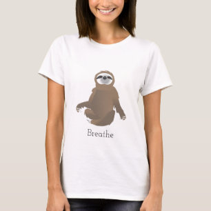 T-shirt Respire et faire Yoga Brown Sloth