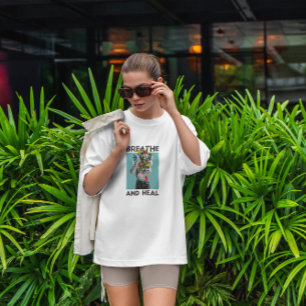 T-shirt Respire Et Guérir La Femme Florale