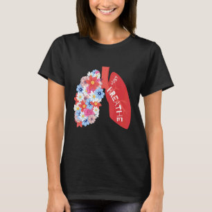 T-shirt Respire Floral Poumon Respiratoire RT