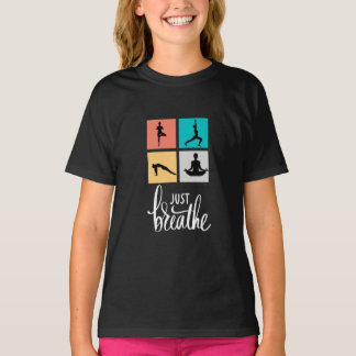 T-shirt respire juste la méditation de yoga noir