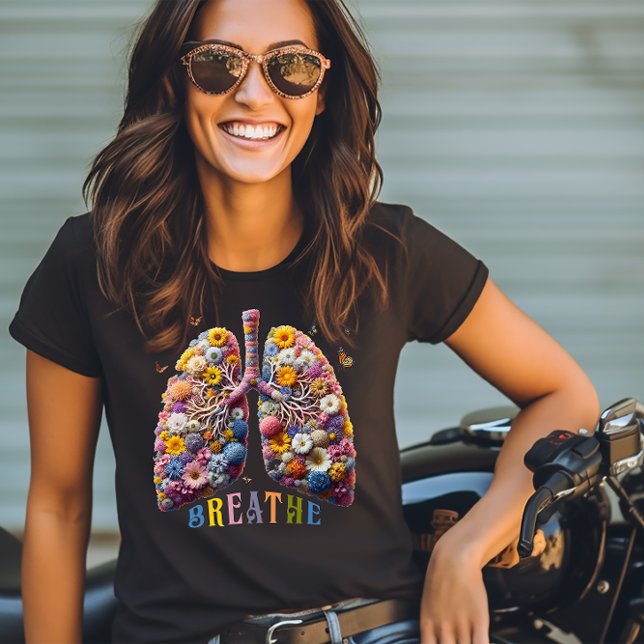 T-shirt Respire les poumons floraux (Créateur téléchargé)