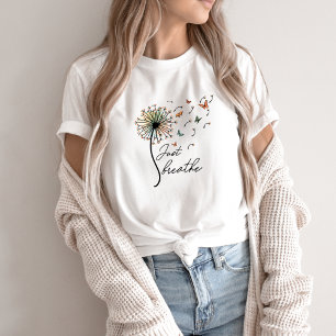 T-shirt Respirer la fleur et le papillon