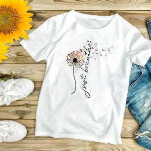 T-shirt Respirer simplement Papillon de pissenlit Inspirat