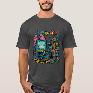 T-shirt Respirez la Scène - Art Surréaliste Dystopique