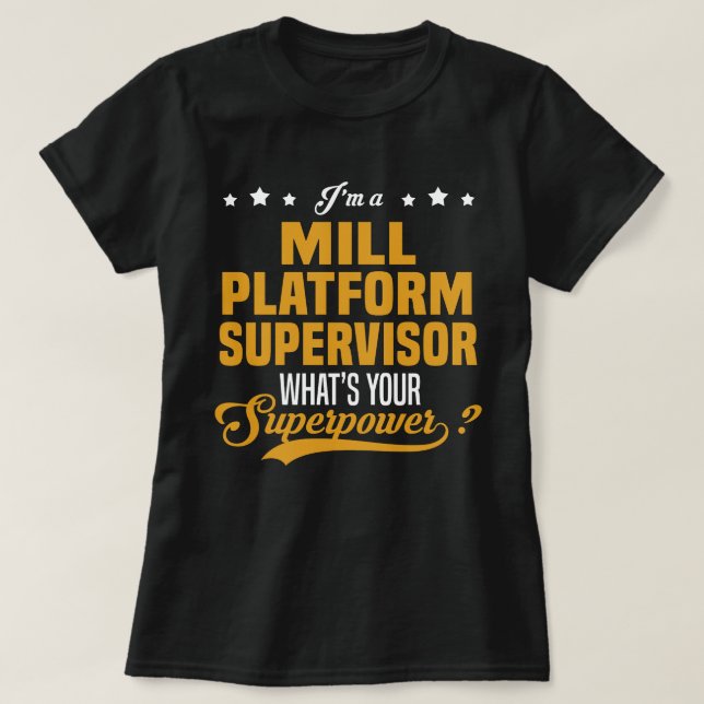 T-shirt Responsable de la plateforme de fraisage (Design devant)