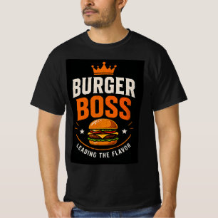 T-shirt 👑 Responsable de l'équipe du Grill Burger Boss 🍔