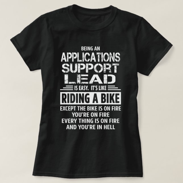 T-shirt Responsable de support des applications (Design devant)