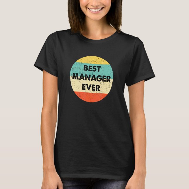 T-shirt Responsable du meilleur gestionnaire (Devant)