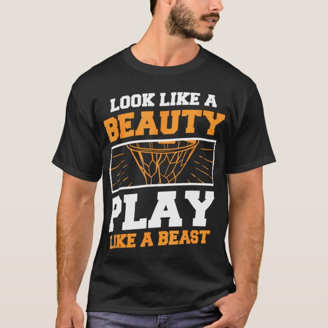 T-shirt Ressemblent À Un Jeu De Beauté Comme Une Bête Pour (Devant)