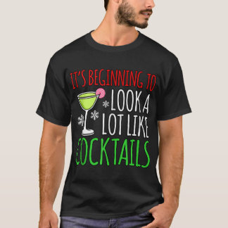 T-shirt Ressembler à des cocktails Joyeux Noël Père Noël G