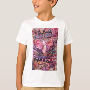 T-shirt Ressentez ma beauté Ange du cancer rose rose