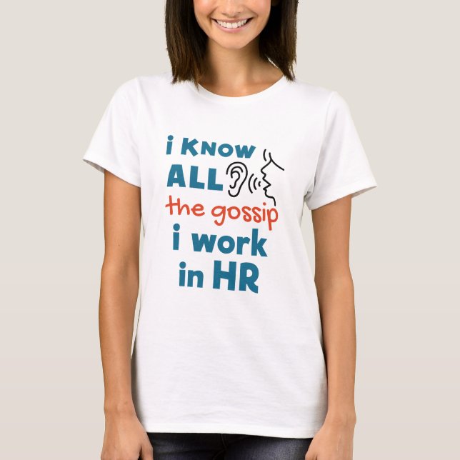 T-shirt Ressources humaines amusantes RH Je connais tous l (Devant)