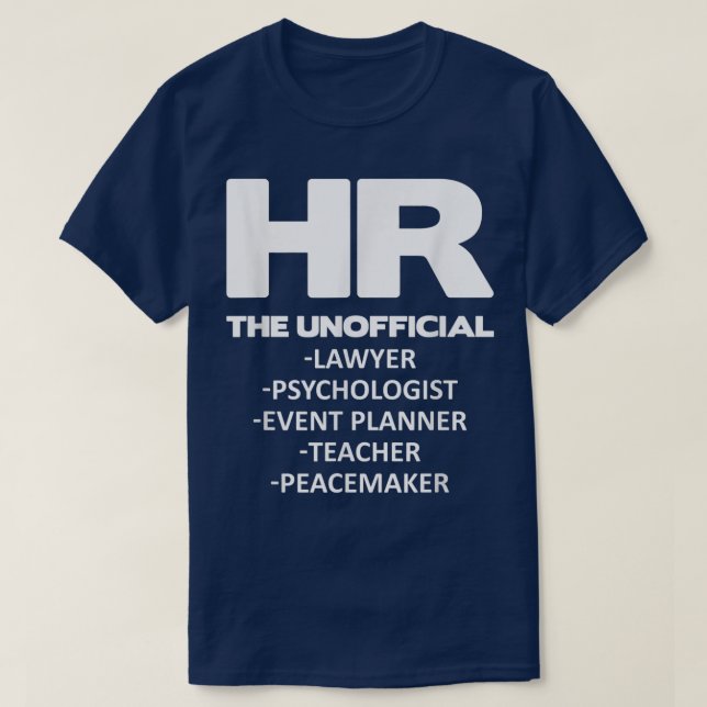 T-shirt Ressources Humaines Drôle HR Un Tout (Design devant)