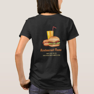 T-shirt Restaurant de restauration rapide à hamburgers ave