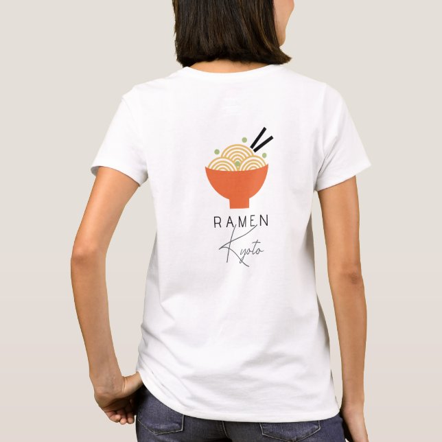 T-shirt Restaurant Ramen/Japonais Blanc Moderne Entreprise (Dos)