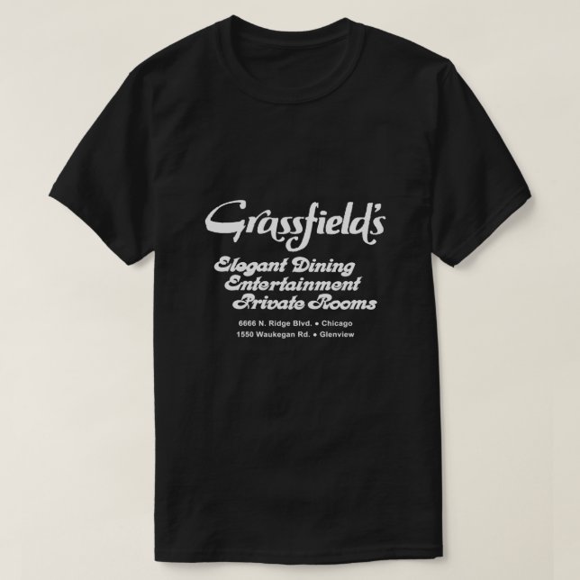T-shirt Restaurants Grassfield, Chicago, Glenview, ILL (Design devant)