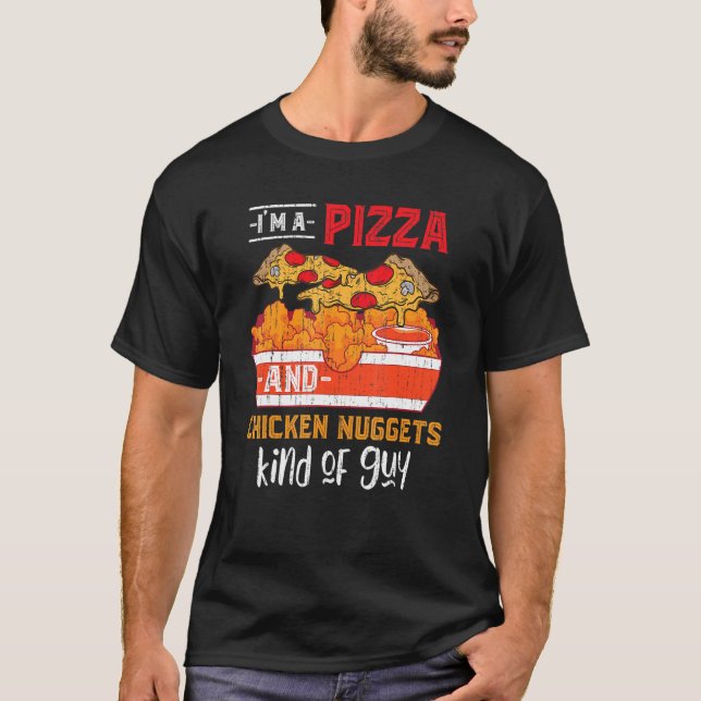 T-shirt Restauration rapide Pizza Poulet Nuggets Foie Poul (Devant)