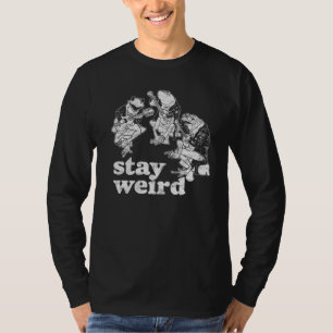 T-shirt Reste Bizarre ! Cute Frogs & Champignons Guitare B