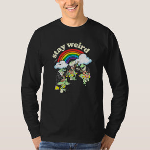 T-shirt Reste Bizarre ! Cute Frogs Guitare Banjo & Rainbow