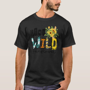 T-shirt Reste Sauvage Tournesol Paix Pays Cowgirl Hippie F
