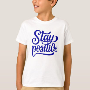 T-shirt Rester bleu positif