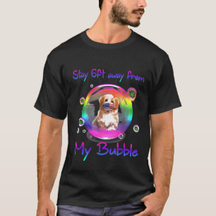 T-shirt Restez À 2 Mètres De Ma Bubble Shih Tzu Chien