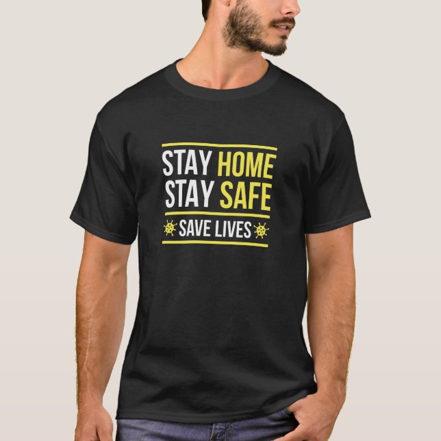 T-shirt Restez à la maison (Devant)