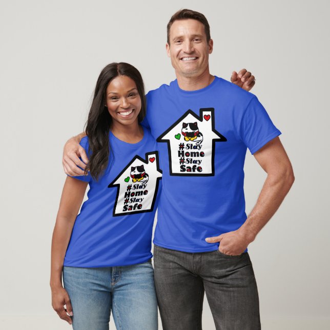 T-shirt 🏠 😷#Restez à la maison Séjournez en sécurité Cof (Unisexe)