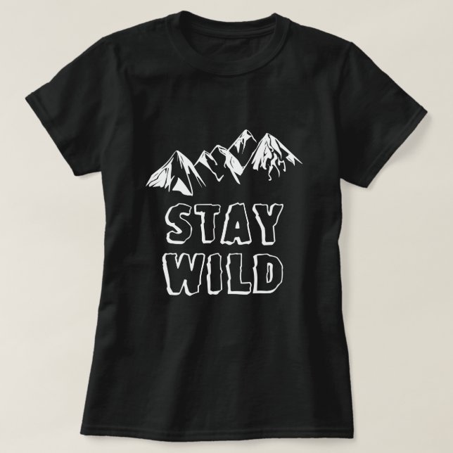 T-shirt Restez à l'abri | Camping (Design devant)