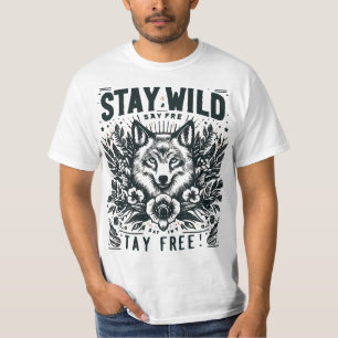 T-shirt #Restez à l'écart, restez libre Typographie T-shir