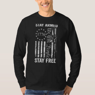 T-shirt Restez armés Restez en liberté Pro Gun USA AR15 Dr