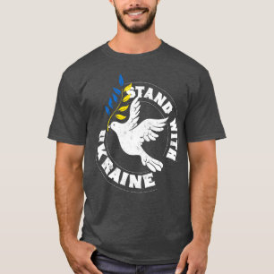 T-shirt Restez avec la colombe de la paix ukrainienne