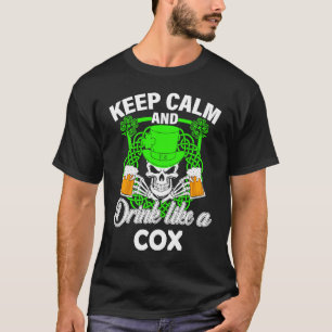 T-shirt Restez calme et buvez comme un luc de Jour de la S