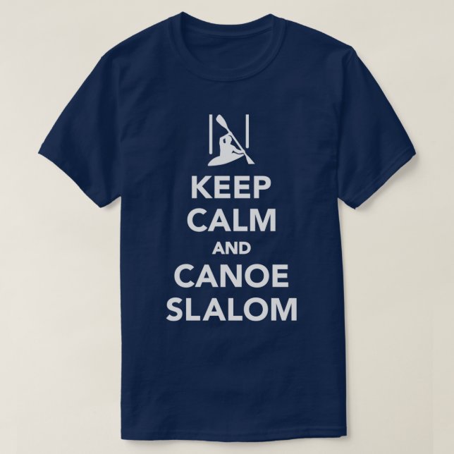 T-shirt Restez calme et Canoë slalom (Design devant)