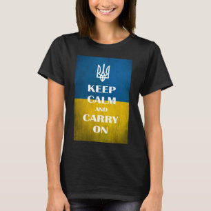 T-shirt Restez calme et continuez votre trident emblème uk