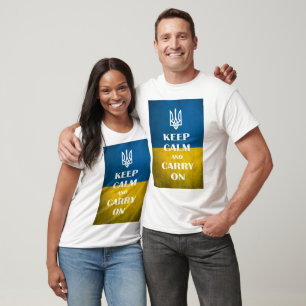 T-shirt Restez calme et continuez votre trident emblème uk