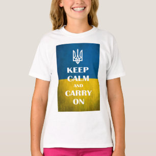 T-shirt Restez calme et continuez votre trident emblème uk