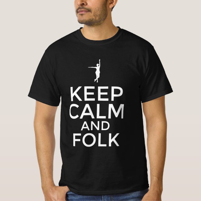 T-shirt Restez calme et folle (Devant)