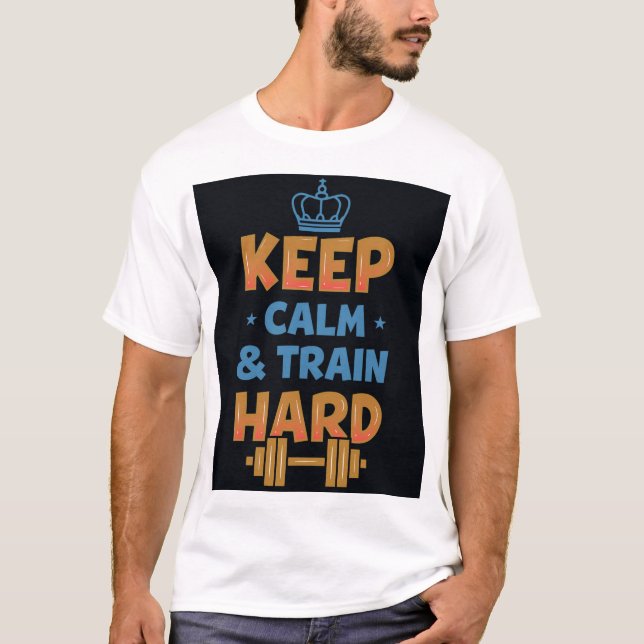 T-shirt Restez calme et formez dur (Devant)