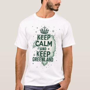 T-shirt Restez calme et gardez le Groenland