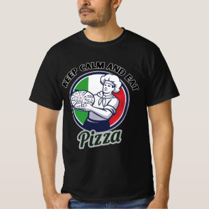 T-shirt Restez Calme Et Mangez De La Pizza