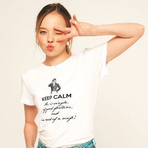 T-shirt Restez calme - il est célibataire... M. Darcy (tex