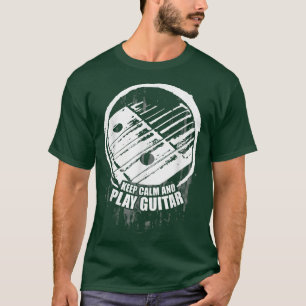 T-shirt Restez Calme Jouez Guitare Ukulele Plectre Musicie