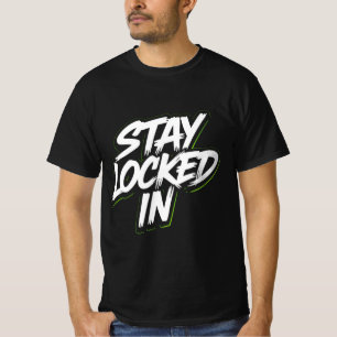 T-shirt Restez Concentré sur la Motivation en Salle de Spo