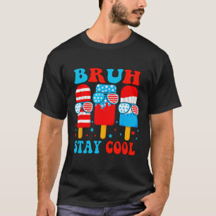 T-shirt Restez Cool 4 juillet Popsicle Boys Hommes Usa Dra