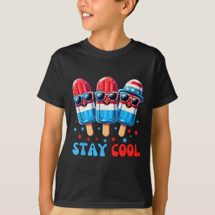 T-shirt Restez Cool Popsicle 4 Juillet Hommes États-Unis A