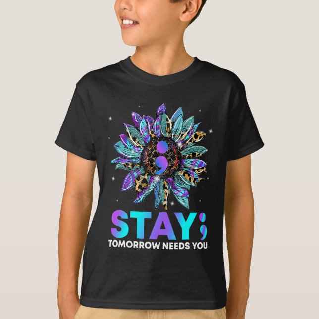 T-shirt Restez; Demain a besoin de vous Sensibilisation à  (Devant)