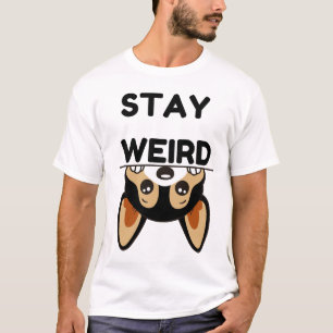 T-shirt Restez Drôle Bizarre Cartoon Chien Boston Terrier