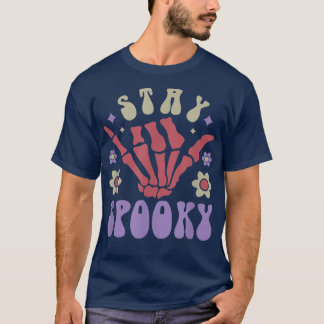 T-shirt Restez Éffrayant Retro Super Halloween costume de