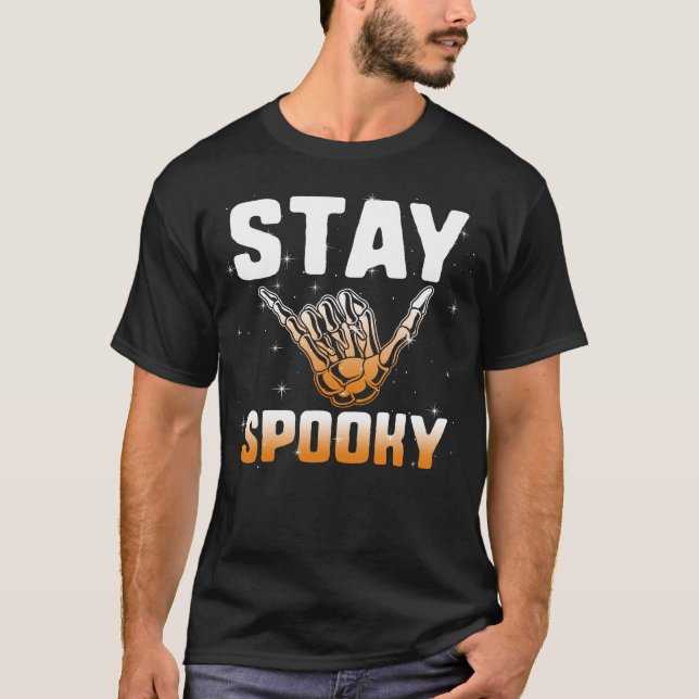 T-shirt Restez Éffrayant Shaka Jupe au crâne, Halloween (Devant)